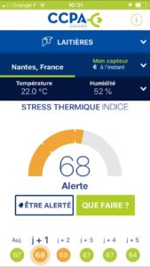 Quand le Smartphone alerte du stress thermique